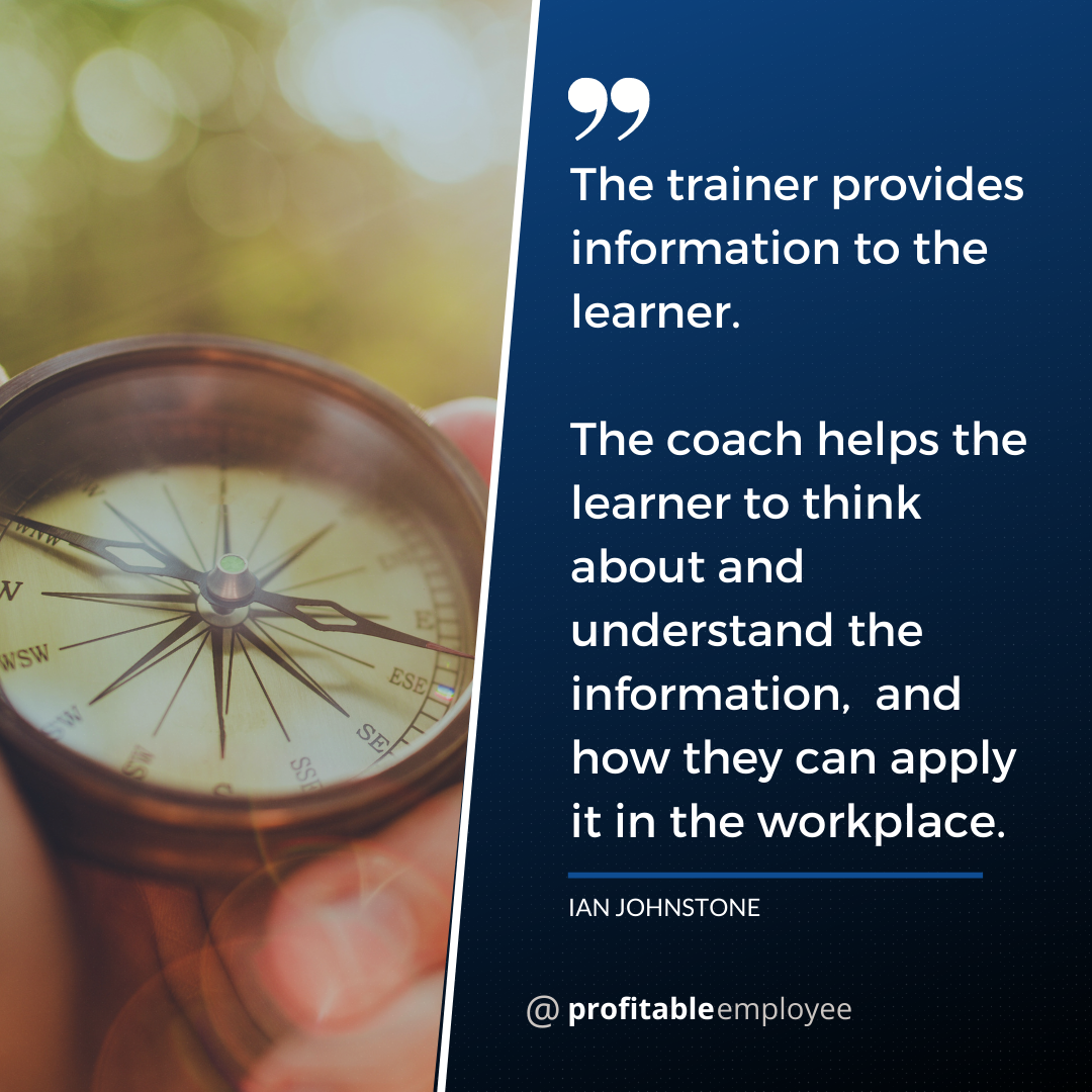 Prof Emp - Training vs Coaching quote