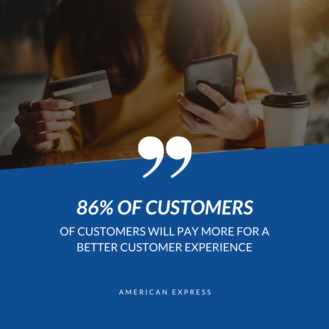 86 percent of customers